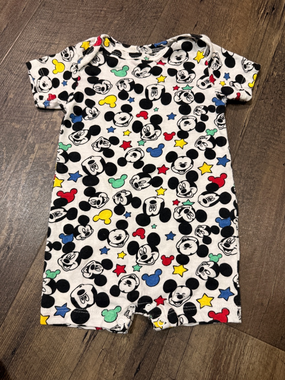 Disney Baby Romper With Mickey Mouse Graphic